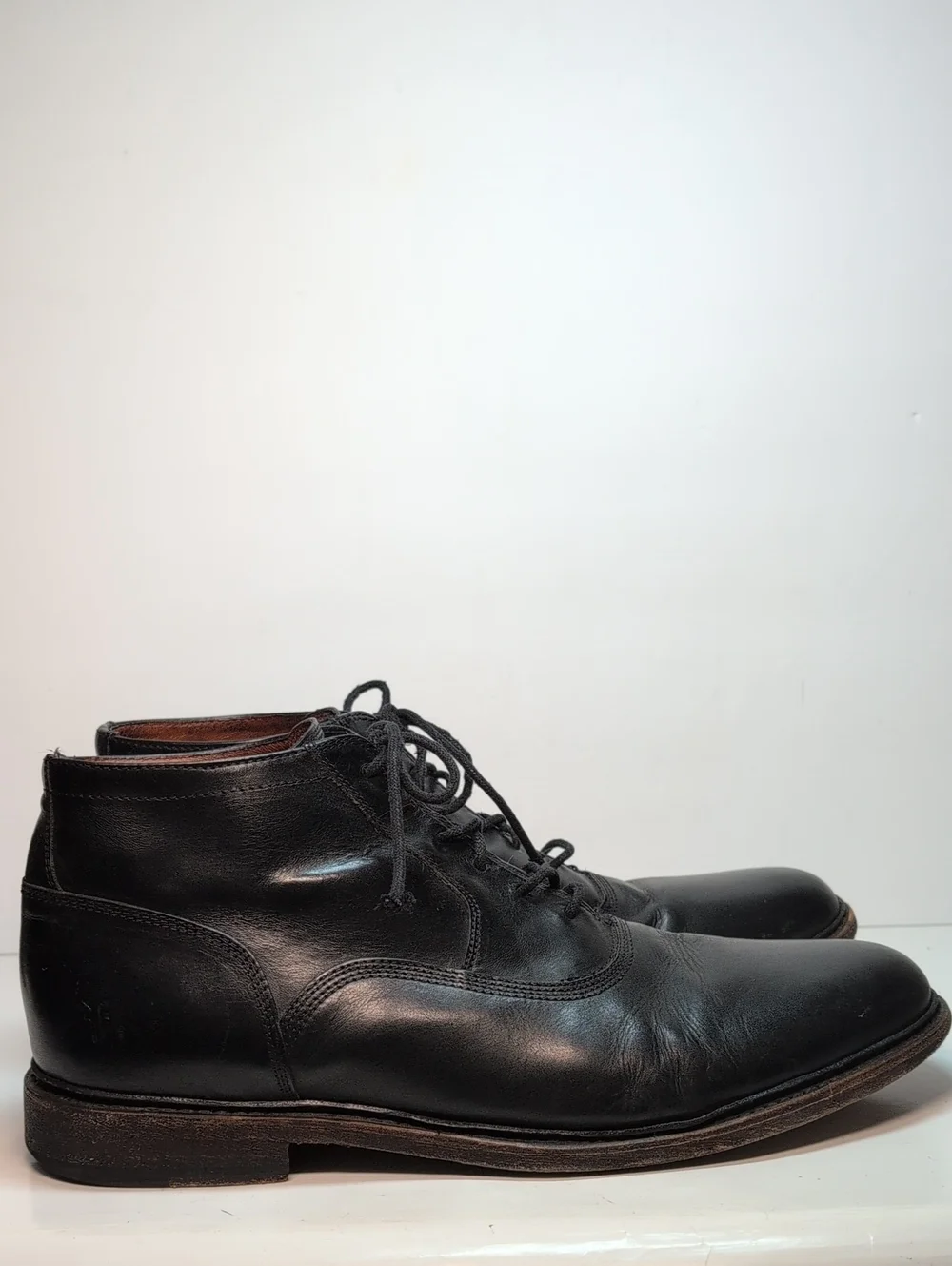 Frye Black Leather Chukka Lace-Up ankle Boots mens size 13